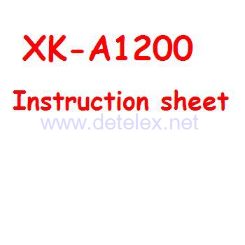 XK-A1200 airplane parts Instruction sheet
